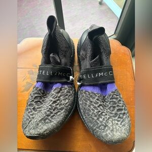 Adidas x Stella McCartney Ultraboost Slip On Knit Sneakers Gray Purple Size 9.5